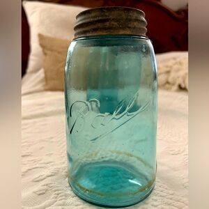Antique Ball Jar very rare collectible glass.
